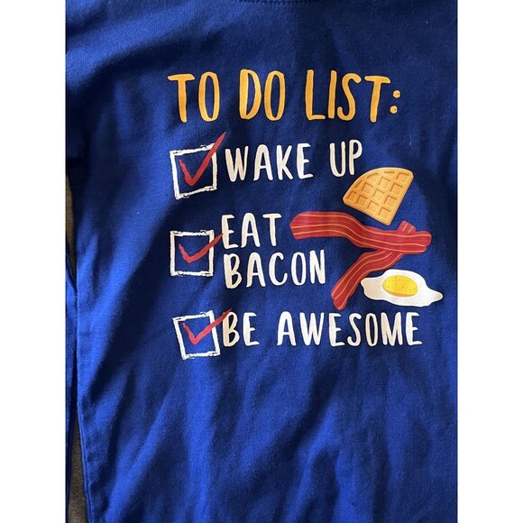 PJ Place 7 'TO DO LIST' Boys Blue Sleep Set Toddlers 5T - Picture 2 of 7